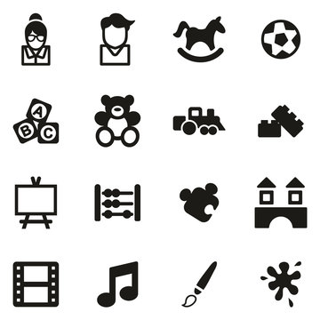Kindergarten or Day Care Icons 