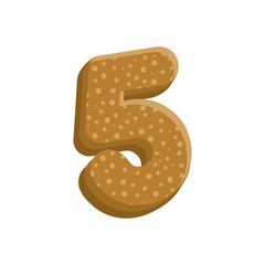 cookie / biscuit  letter illustration ( 5 )
