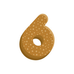 cookie / biscuit  letter illustration ( 6 )