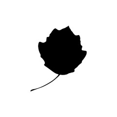 Leaf flat icon, Tree silhouette leaves