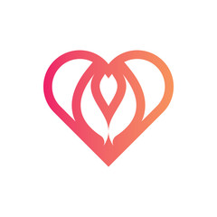 Heart love logo