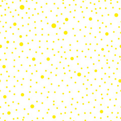 Yellow dot on white background