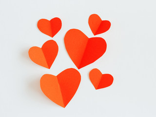 Valentine's Day card decorated with hearts