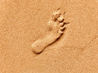 footprints in sand