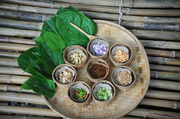 Miang kham is a traditional snack from Thailand.