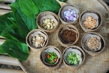 Miang kham is a traditional snack from Thailand.