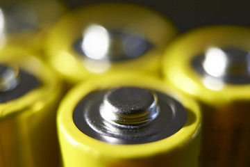 Extreme macro close up of a penlite battery double A