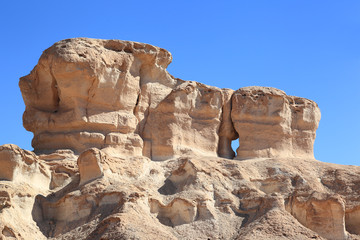 Sandstone and Limestone formations in the desert of Saudi Arabia