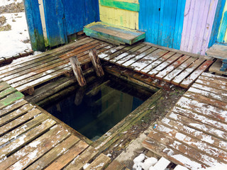 GOMEL, BELARUS holy spring water source with font.