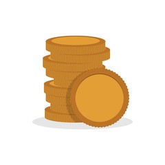 Simple coins icon, simple sign