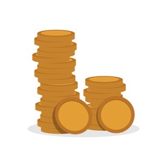 Simple coins icon, simple sign