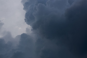 dark heavy storm cloud on dramatic moody sky