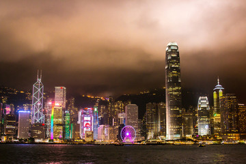 Hong Kong Victorua Harbor Night view