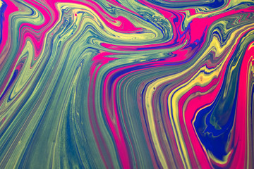 Abstract background with psychedelic vivid colors. Marbleized bright effect with fluid painting,...