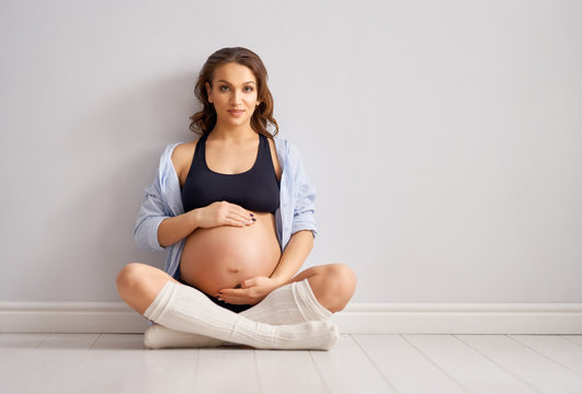 young pregnant woman