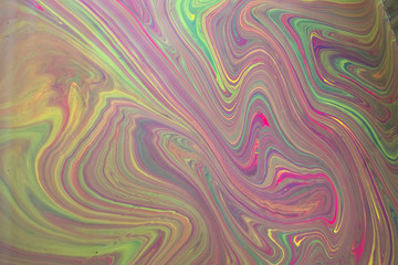 Abstract background with psychedelic vivid colors. Marbleized bright effect with fluid painting,...