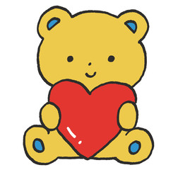 テディベア　ハート