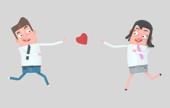Couple running toward the real love. Isolate. Easy automatic vectorization. Easy background remove. Easy color change. Easy combine.