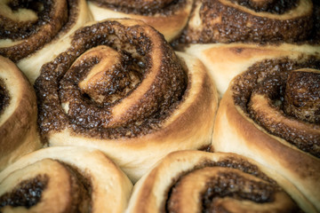 Cinnamon buns. Homemade cinnamon rolls.