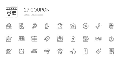 coupon icons set