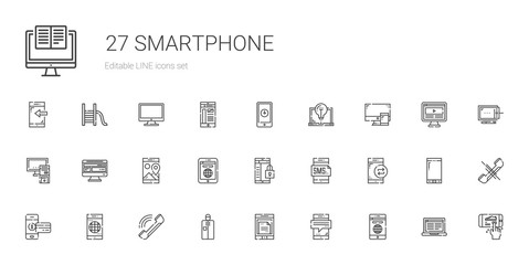 smartphone icons set