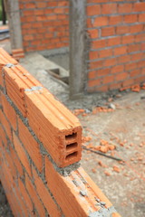 brick block in construction building industry