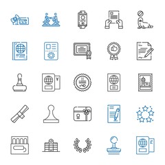certificate icons set