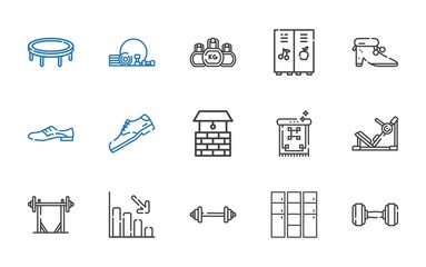gym icons set