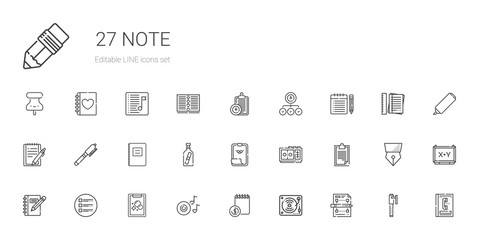 note icons set