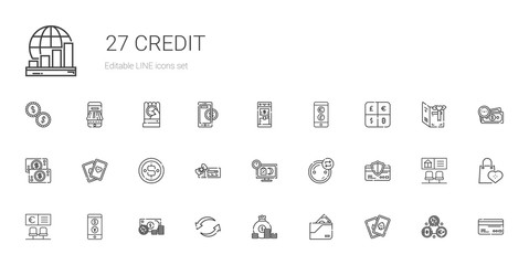 credit icons set