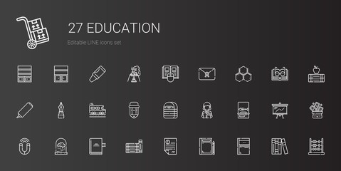 education icons set