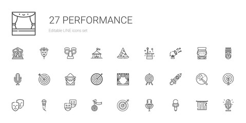 performance icons set
