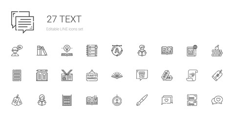 text icons set