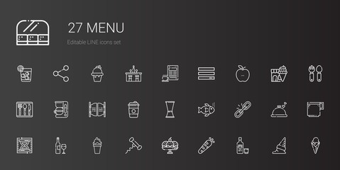 menu icons set