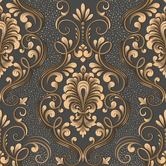 Vector damask seamless pattern element. Elegant luxury texture for wallpapers, backgrounds and page fill.