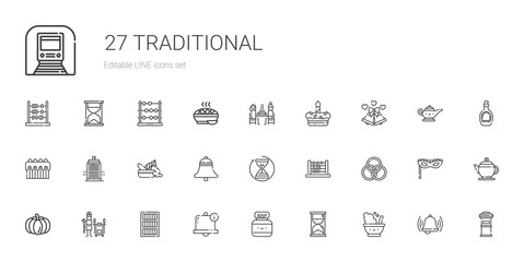 traditional icons set