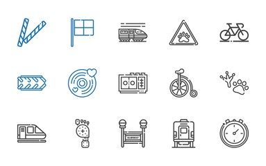track icons set