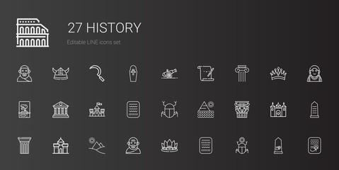 history icons set