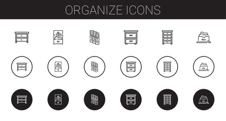 organize icons set