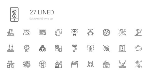 lined icons set