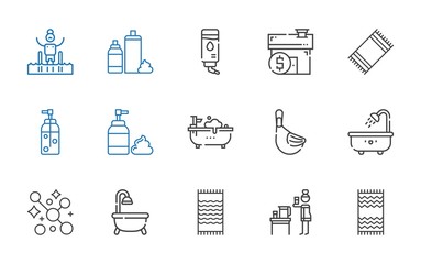 shower icons set