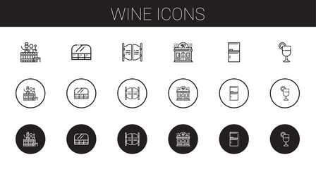 wine icons set