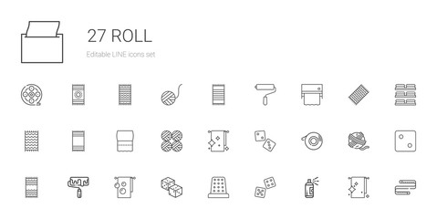 roll icons set