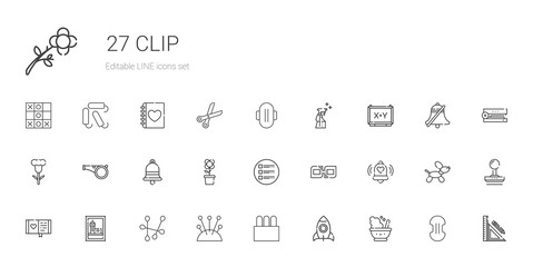 clip icons set