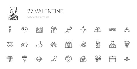 valentine icons set