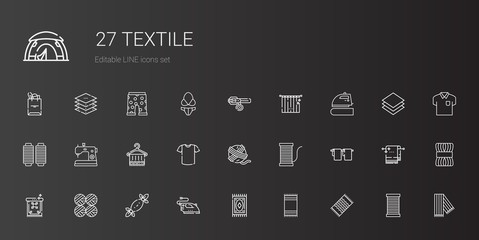 textile icons set