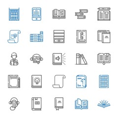 textbook icons set
