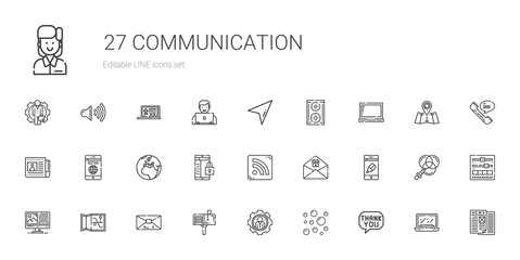 communication icons set