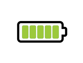 Full Battery Energy Power Plant Environment vector icon
