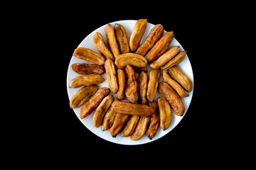 Top view of Solar Dried Natural banana